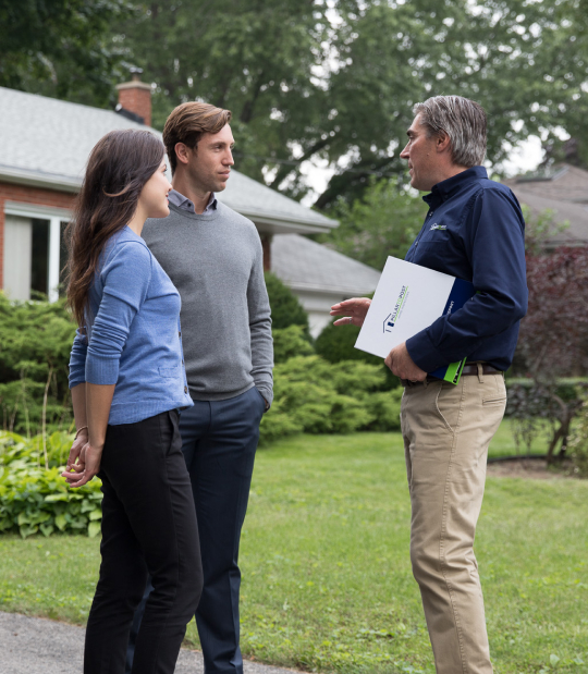 homeowners and home inspector