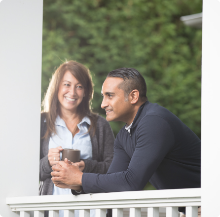 Couple on a porch